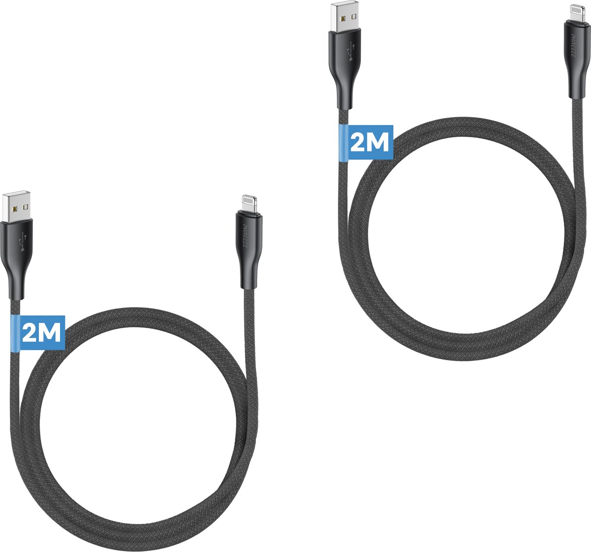 Usb kabel - Geschikt voor iPhone - Lightning kabel - 2m