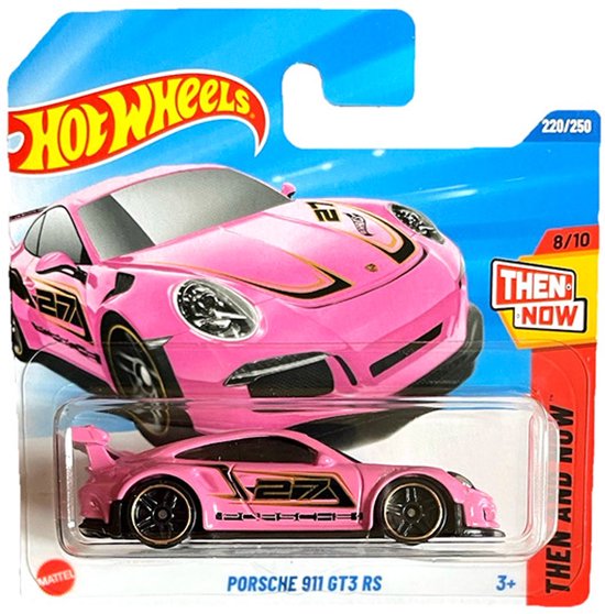 HOT WHEELS PORSCHE 911 GT3 RS PINK 27 220/250 HW THEN AND NOW 8/10