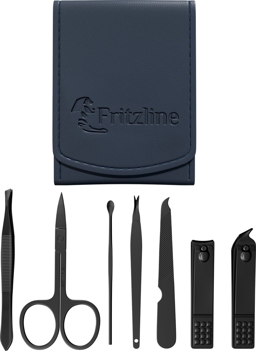 Fritzline 7 delige Manicure Set - Nagelknipper - Nagelvijl - Wenkbrauw Schaartje