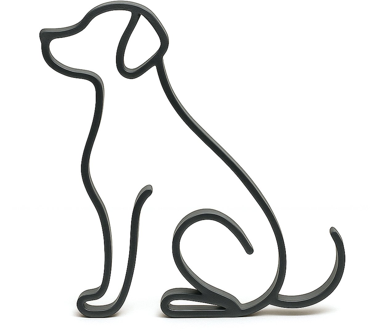 Labrador - hondenbeeldje - zwart - 22 cm hoog