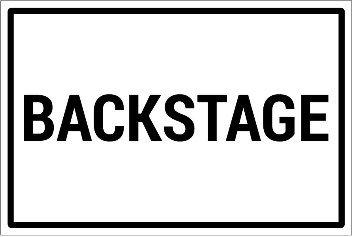 Backstage sticker | 45 x 30 cm