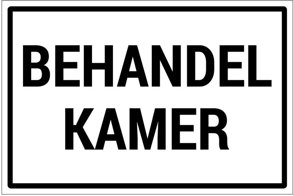 Behandelkamer sticker | 18 x 12 cm