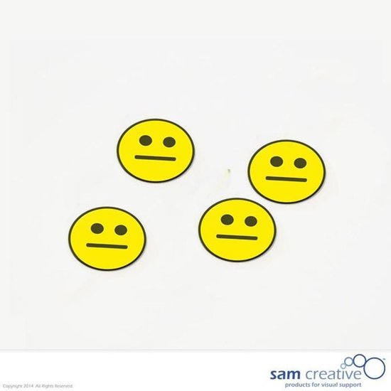 Sam Creative Whiteboard Magneten - Emoticon- Smiley - 30 mm - Geel - 25 ...