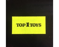 Etiket 37x19mm fluor geel - afneembaar - met bedrukking TOP 1 TOYS - 25 rollen per doos - 1000 etiketten op een rol - Etiket voor prijstang - Prijstangetiket