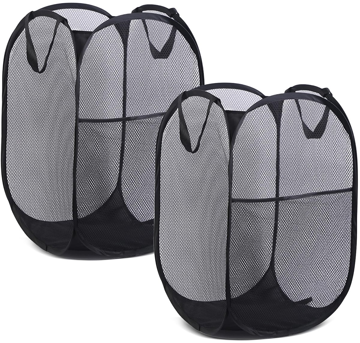 Ibenzoa® Set van 2 ademende opvouwbare mesh wasmanden voor thuis en op reis