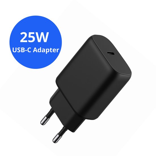Xtronic 25W USB-C Snellader – Snelle Oplader Adapter – Geschikt voor Samsung Galaxy S21/S22/S23, iPhone 15/16/17, iPad & USB-C Toestellen – Zwart