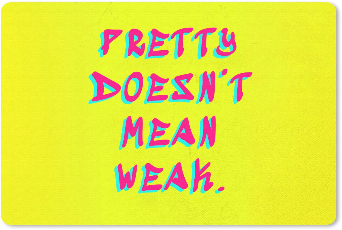 Muismat 27x18 cm - Mousepad Quote - Minimalistisch - Kleurrijk - Muismatten