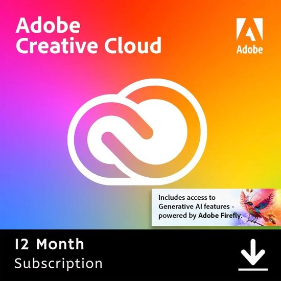 Adobe Creative Cloud - 100 Go de stockage cloud - 12 mois/1 appareil - Néerlandais/Anglais - PC/Mac