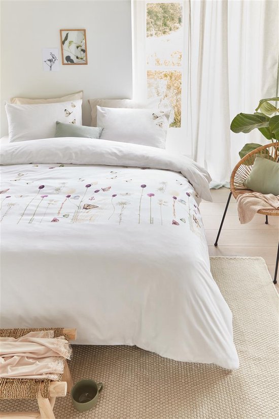 Marjolein Bastin Papilio dekbedovertrek - Lits-Jumeaux - 240x200/220 - Naturel — afbeelding 3