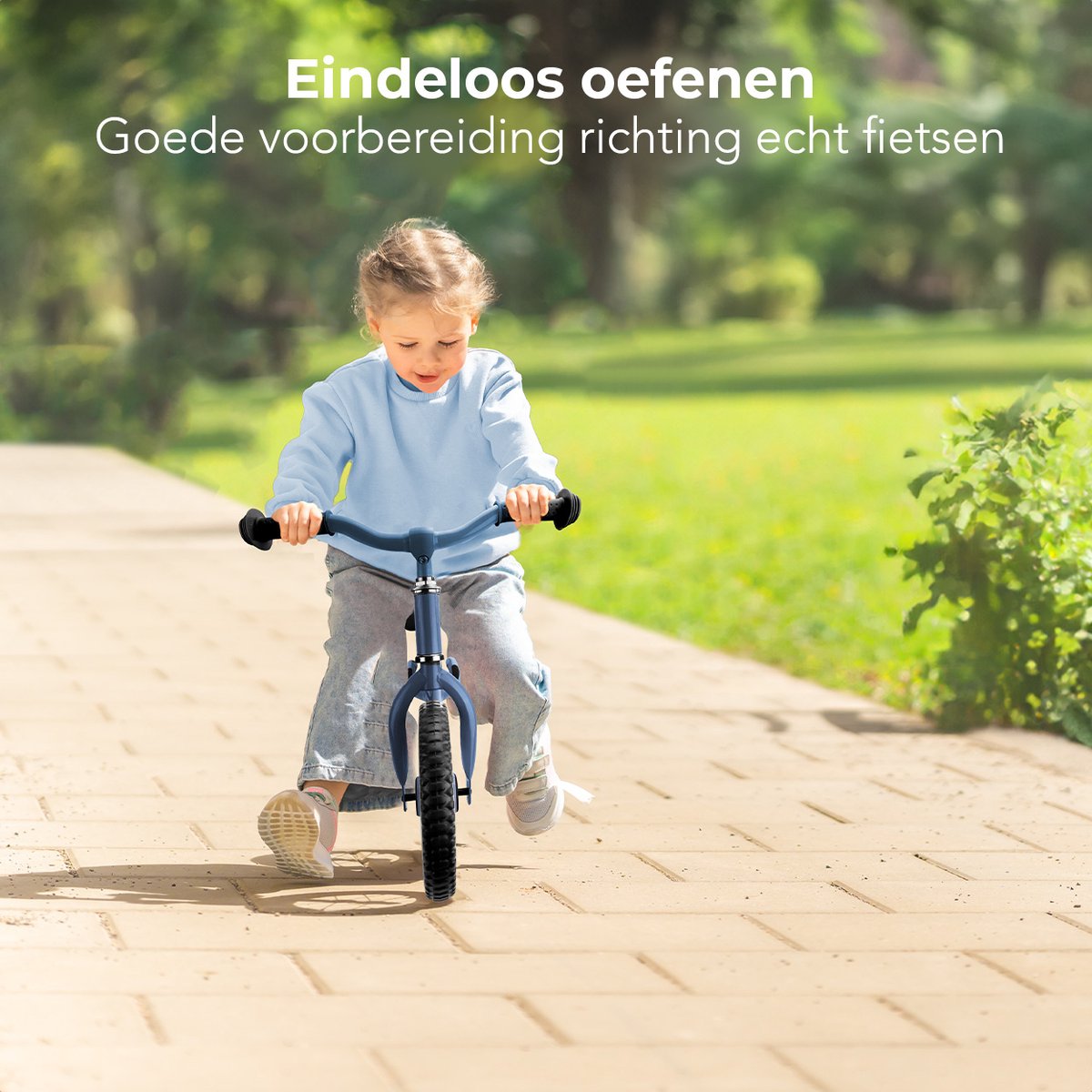 LifeGoods Loopfiets - Speelgoed 2 jaar en ouder - Jongens en Meisjes - Balance Bike - Loopfietsje - Marineblauw — afbeelding 3