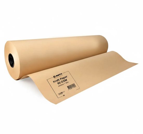 Rouleau de Papier Kraft brun BOTC - 44,5 cm x 30 mètres - Papier cadeau - 1 rouleau