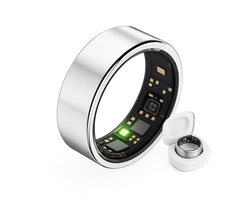 Royal Empire Smart Ring – Slimme Ring voor Heren & Dames – Inclusief Oplaaddoosje – Slaapmonitoring, Hartslag, Bloeddruk & SpO2 – IP68 Waterdicht – Nederlandse App – Zilver – Maat 11