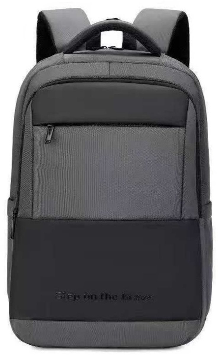 TK-S Laptoptas, Grijs-zwart en Stevig, 29 Liter, 17,3 inch laptopvak. (50x33x18cm)