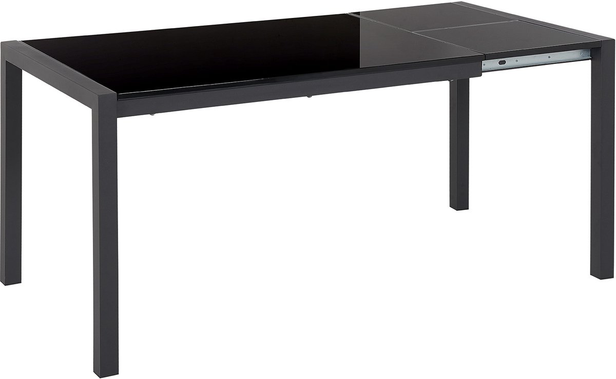 GRANADA - Uitschuifbare eettafel - Zwart - MDF