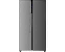 Heinner HSBS-HM532NFINVXD Amerikaanse Side-by-Side Koelkast – 532 L – Inverter No Frost – Smart Eco Functie – LED Touch Display – RVS – 5 Jaar Garantie