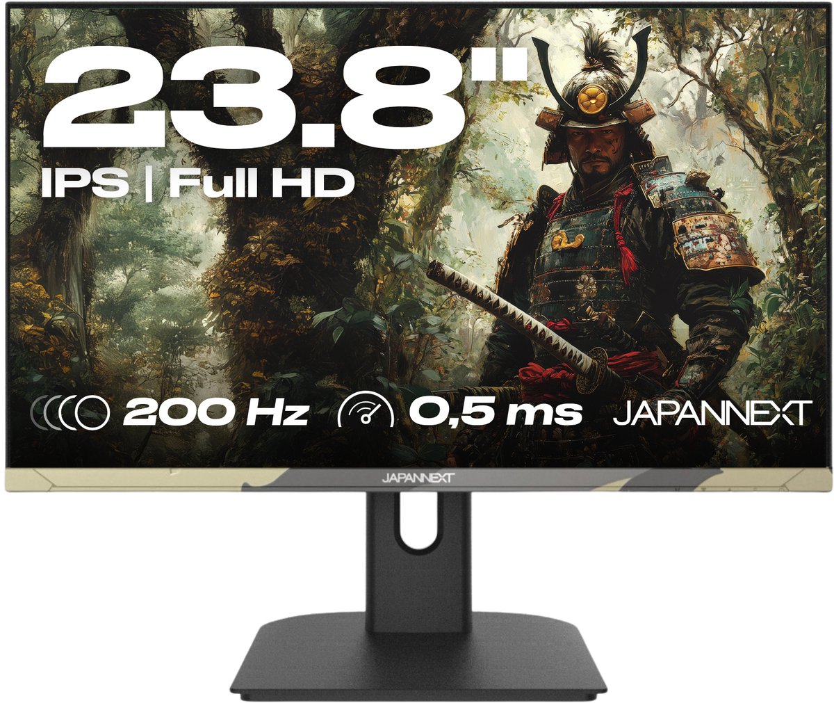 JAPANNEXT Gaming Monitor 23.8" IPS Full HD (1920x1080) 200Hz 0.5ms Camo | JN-IPS238FHD200F-HSP-Camo