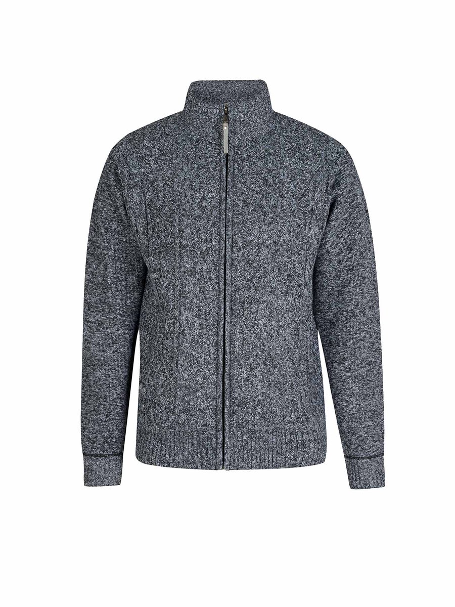 BJØRNSON Gus Kabel-gebreid Vest Fleece Gevoerd Heren - Maat XL - Grijs
