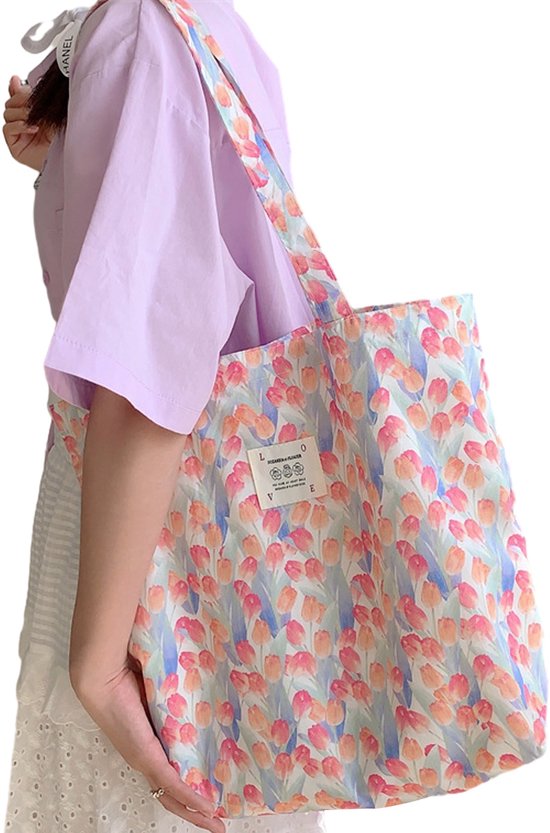 Handtas - Tote Bag - Grote Shopper 44x34x15 cm - Voor Werk En Dagelijks Gebruik - 1 Stuk - Roze