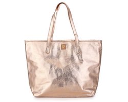 metallic shopper tas – pu leer dames tas – 36 x 30 cm – ruime shopper – modieuze tas dames – trendy handtas – tote bag – dagelijkse tas voor werk of shoppen – metallic tas dames – stijlvolle shopper rose