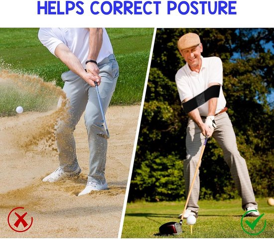 Golf Swing Training Band - Golf Hand Correctie Band - Arm Houding Corrector - Golf Swing Elastische Band - Swing Training Hulpmiddel - Geschikt voor Golf Beginners op de Driving Range, Indoor en Outdoor Swing Training - Zwart van Merkloos — afbeelding 4