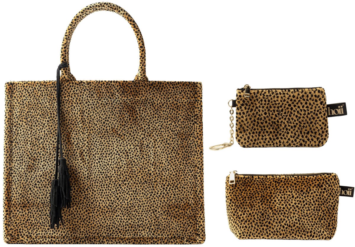 TASSENSET | 3-delig | Elisabeth | panterprint | Tobacco Brown | bruin | Hoii