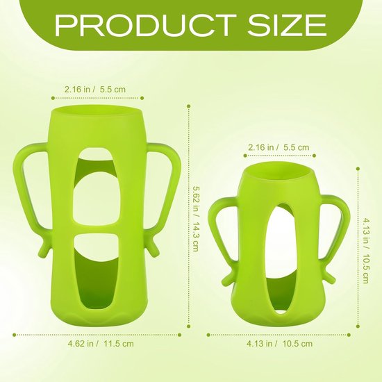 2 Pcs Baby Bottle Anti-Drop Cover - Baby Glass Bottles - Silicone Infants - Newborn Bottles - Portable Baby Bottle Cover - Accessoires — afbeelding 3