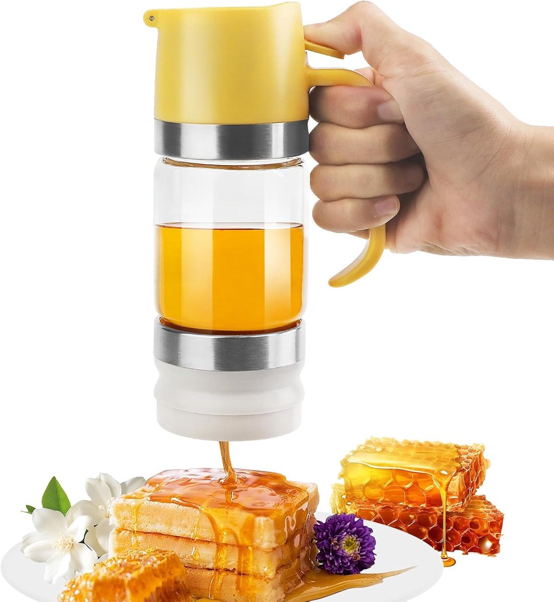 Sadodo Honey Dispenser - 300 ml - Syrup Holder - Transparant Acrylglas - Keuken - Restaurant