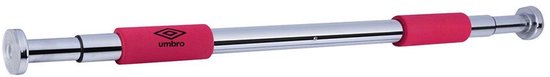 Umbro Pull-Up Bar - Optrekstang - Max.100 KG - Verstelbaar 62 tot 100 CM - Wand en Deurpost Montage 62-85 CM - Foam Handgrepen