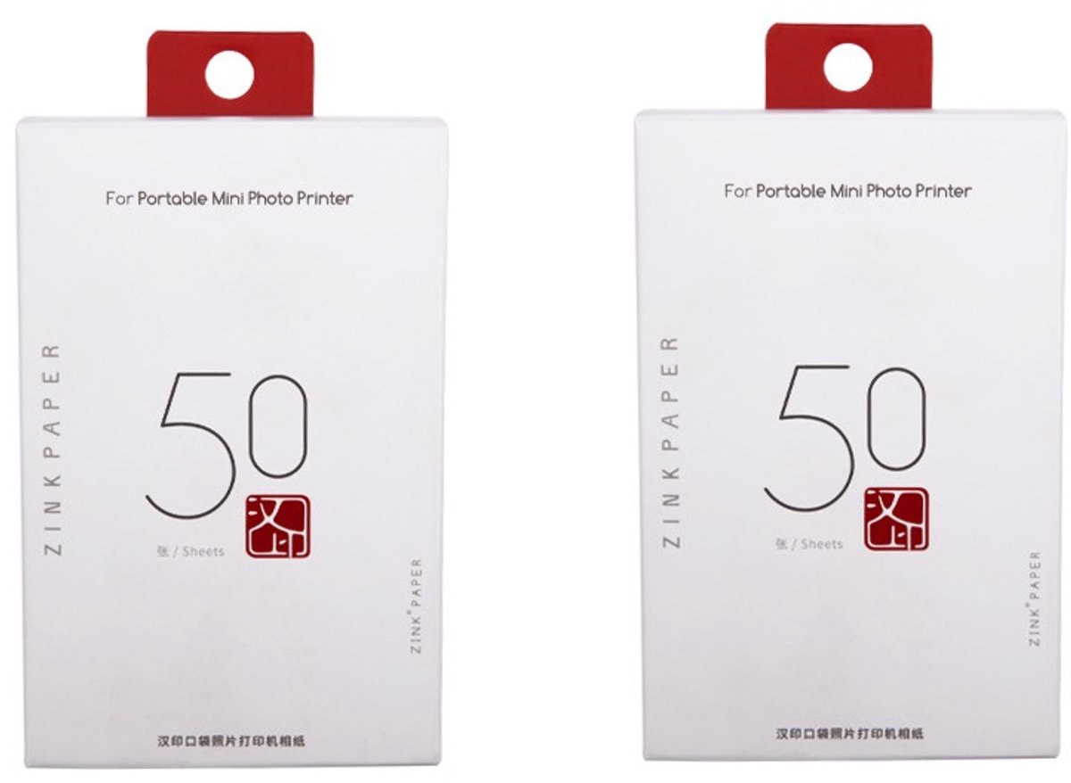HPRT Zink fotopapier zelfklevend 100 stuks 5x7.6 cm of 2x3 inch