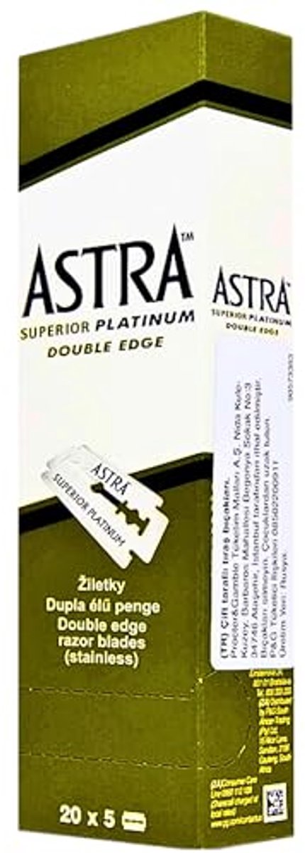 Astra Scheermesjes met Bloedstillende Doekjes – 100 Stuk