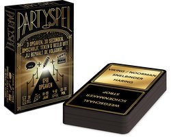 PARTYSPEL - Editie #1 - Kaartspel - Pocketformaat Party en Raadspel / Tekenspel / Uitbeeldspel met 648 opgaven; omschrijven, tekenen en uitbeelden - geschikt voor grote groepen