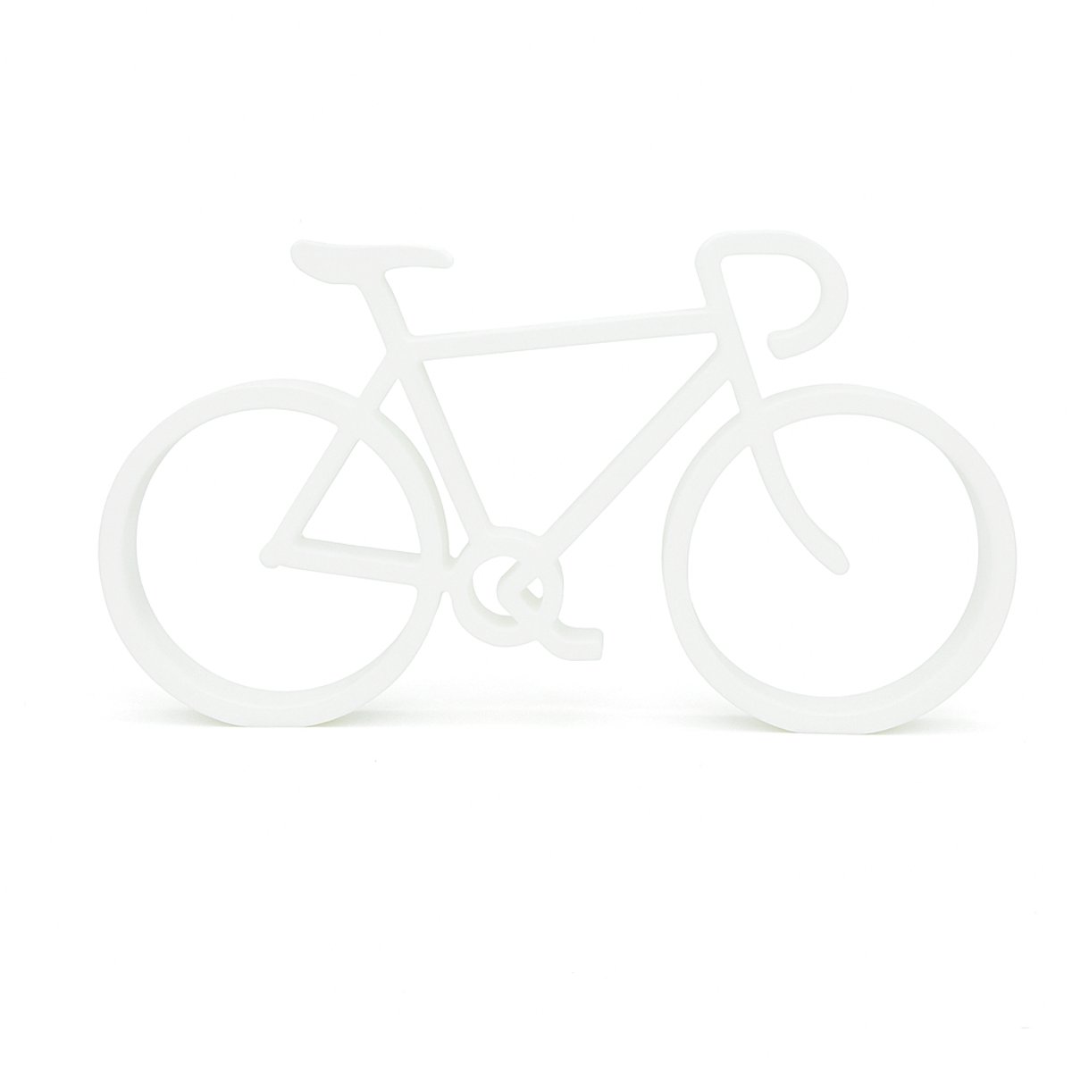 Wielrenfiets - fietsdecoratie - wit - 22 cm breed