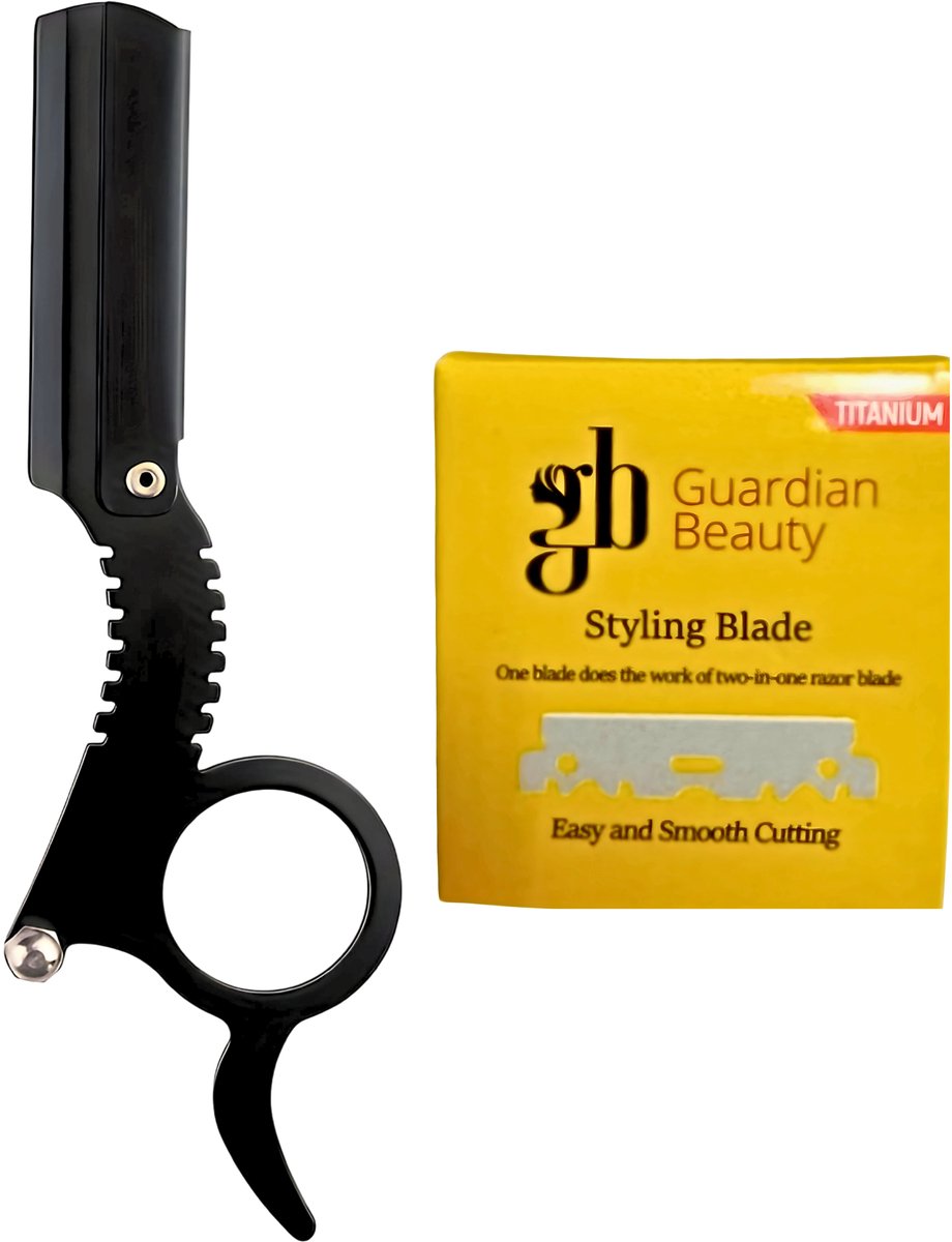 Guardian Beauty Classic Straight Razor - Inclusief 100 stuks GB Titanium Halve Mesjes