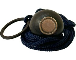 Boulemaus – Jeu de Boules - Magneet - Krachtige Magnetische bouleopraper zwart in de vorm van but met koord – 4 kg