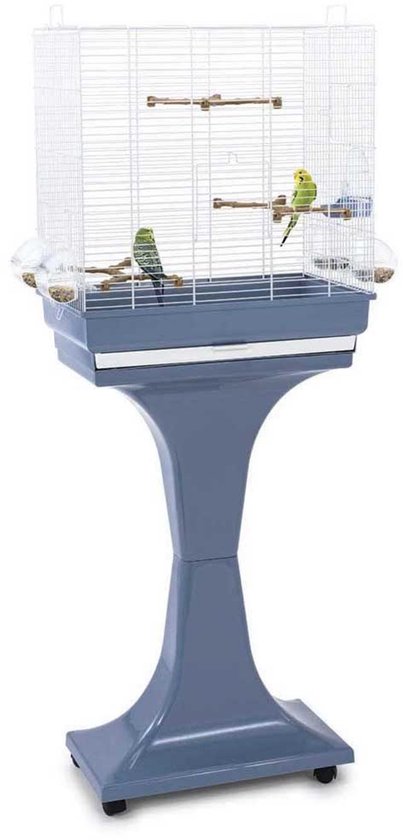 Cage à Oiseaux Imac Camilla On Foot - Taupe / Blanc - 50 x 30 x 57-129 cm