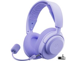 SteelSeries Arctis Nova 3P Wireless — Draadloze Gamingheadset — Lavendel — Mobile App Control — 40 uur accuduur — 2.4-GHz/Bluetooth — Afneembare microfoon — PS5, PS4, pc, Switch, mobiel