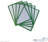 Sam Creative Whiteboard Magneten - Magneetvenster - Insteekhoezen - A4 - Groen - 5 stuks