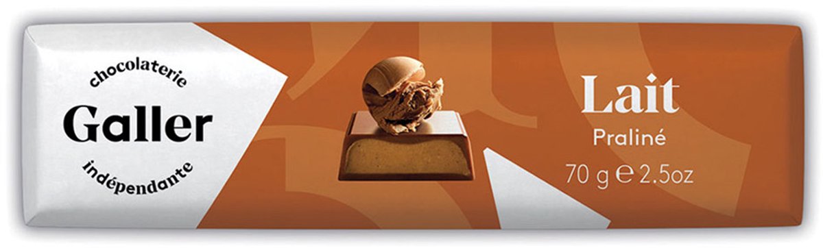 Chocoladereep Galler Milk Praliné, 70 g