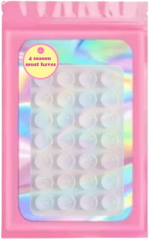 3 stuks siliconen zuignap telefoonhouder dubbelzijdig 24 zuignaphouder achterkant van telefoon multifunctioneel plakkerig, antislip handsfree, voor douchespiegel glas muur auto selfies video's (zwart