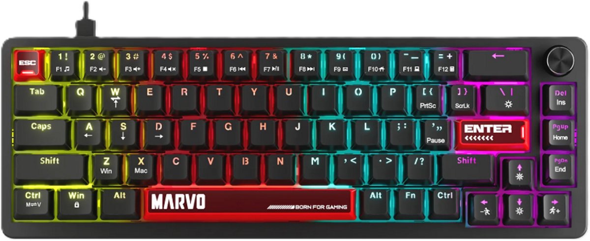 Marvo Arma 67 toetsen mechanisch gaming toetsenbord