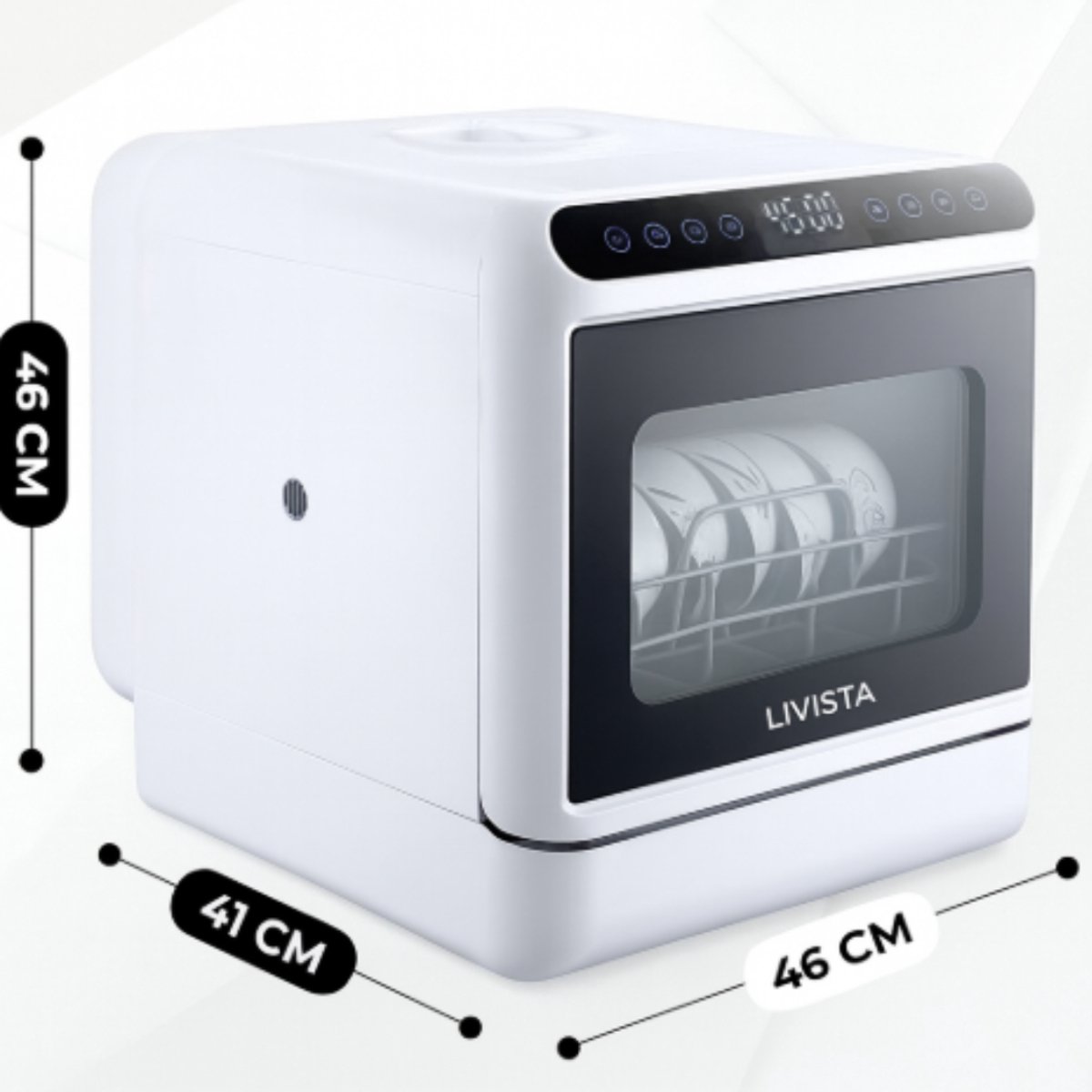 Livista Mini Vaatwasser incl. APP - Vaatwasser - Vaatwasser Vrijstaand - Afwasmachine - Camping Vaatwasser - Wit — afbeelding 7