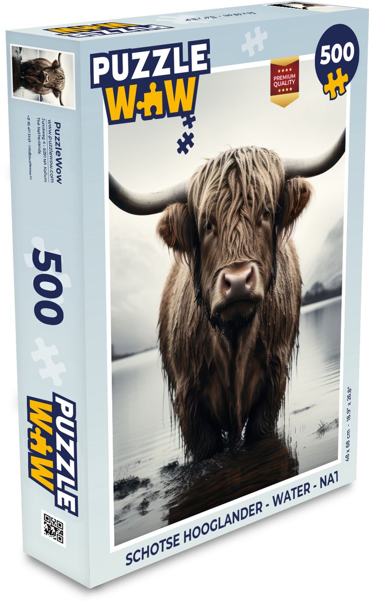 Schotse hooglander - Water - Nat