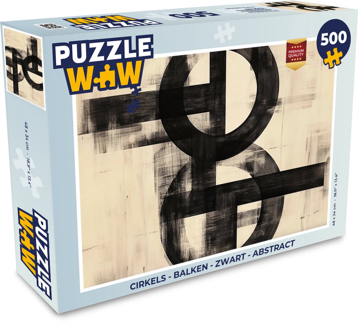Cirkels - Balken - Zwart - Abstract