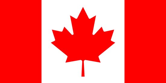 Drapeau Canada 90 x 150 cm Articles de fête - Articles de décoration pour supporters / fans sur le thème des pays du Canada