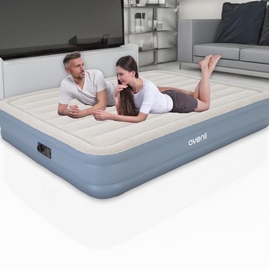 Zelfopblazend Luchtbed voor 2 Personen - 203 x 152 x 33 cm met Ingebouwde Pomp — afbeelding 5