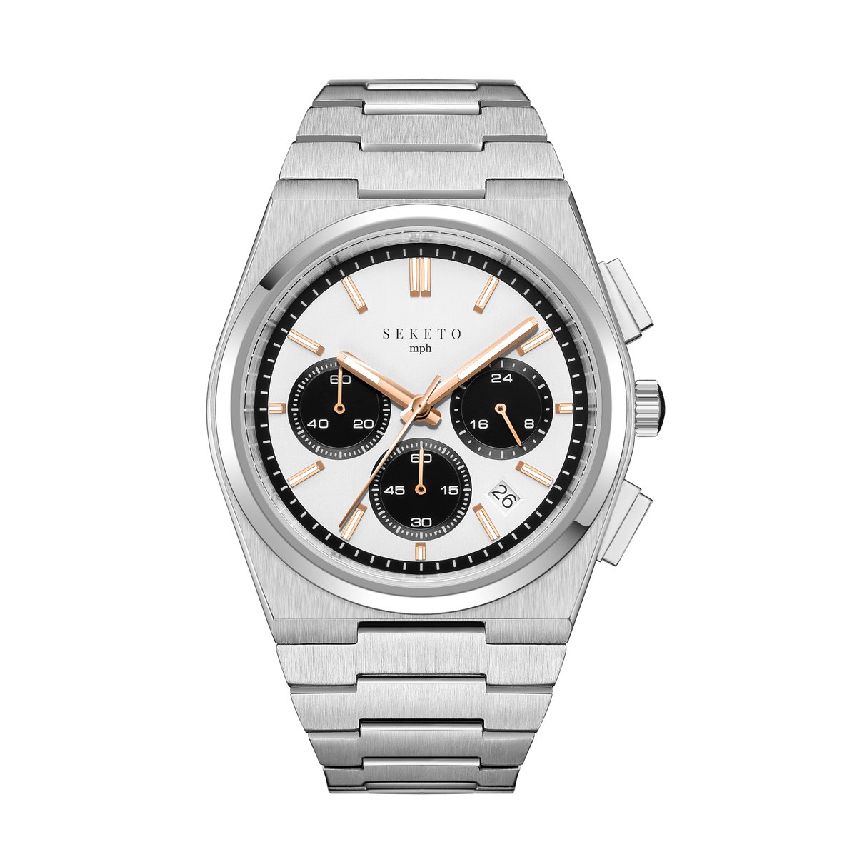 SEKETO mph Panda - 40mm Stainless Steel Miyota Quartz
