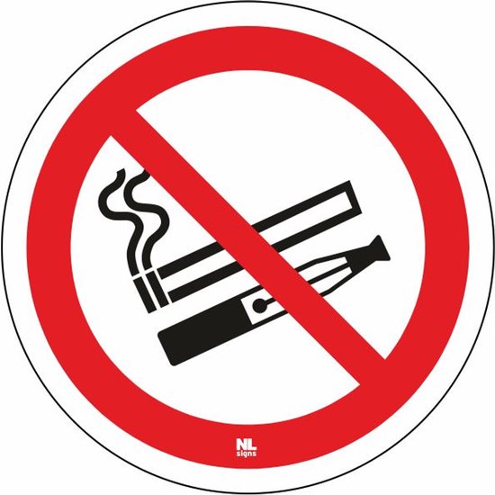 Panneau Dibond « Interdit de fumer » ø 20 cm (pour usage intérieur et extérieur)