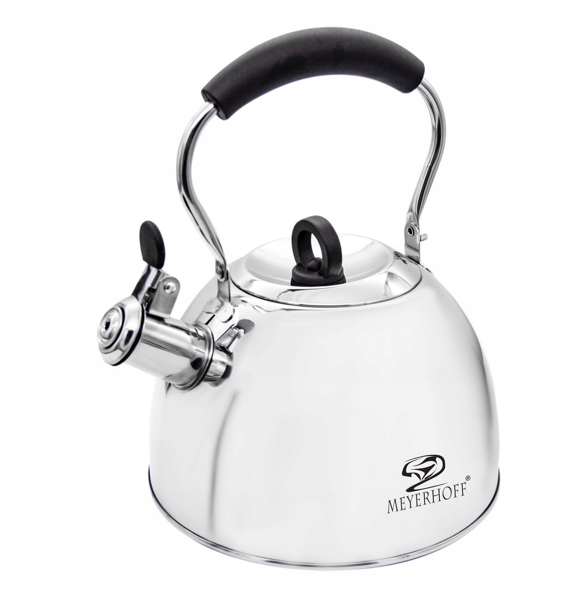 Meyerhoff RVS fluitketel 3 liter MH-4376 – Inductie fluitketel met inklapbaar handvat – Mat zilver – Traditioneel design