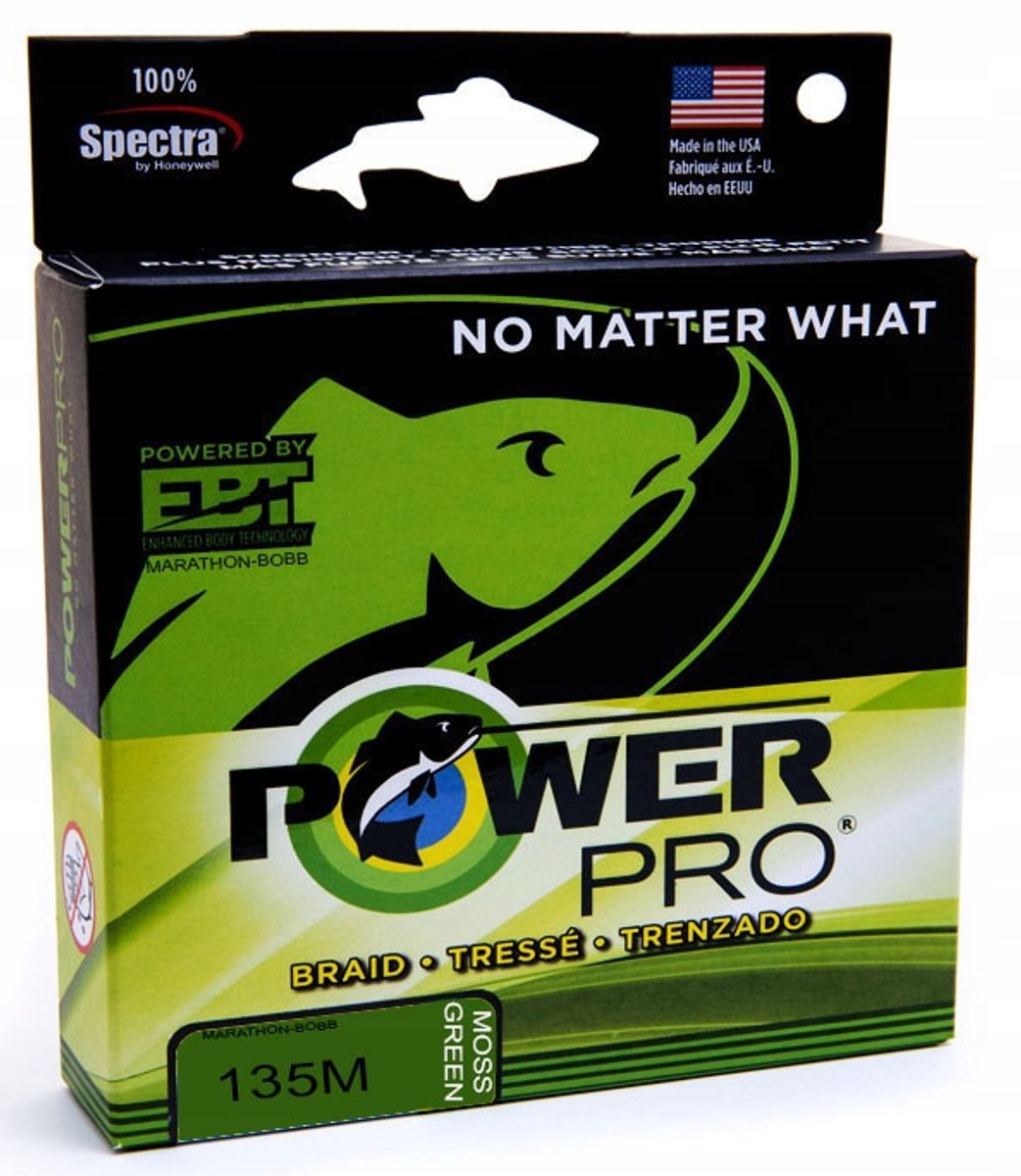 Power Pro Gevlochten Lijn 135m 0.41mm 40kg Mosgroen