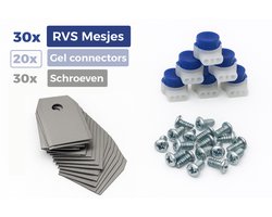 Robotmaaier Mesjes Set (30x) met Schroeven en Gel Connectoren (20x) en schroe...